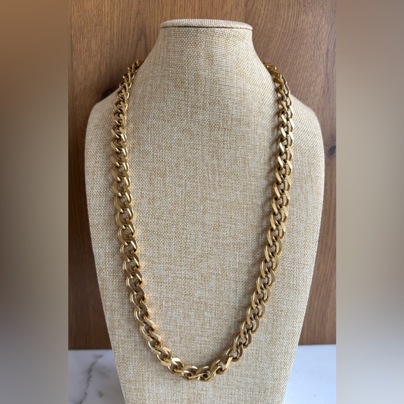 GIVENCHY Vintage 30” Double Curb Gold Tone Statement Chain 186g EUC